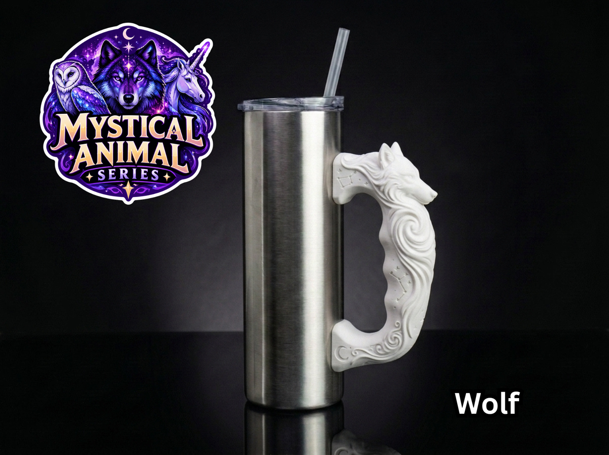 3D Printed Tumbler Handles - Multiple Designs - Mystical Animal Series