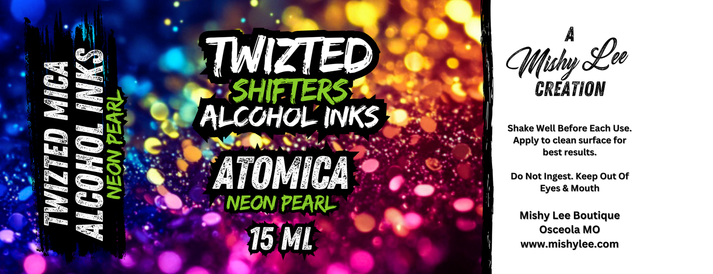 Mishy Lee Alcohol Inks - Twizted Shifters Neon Mica Inks - 15mL