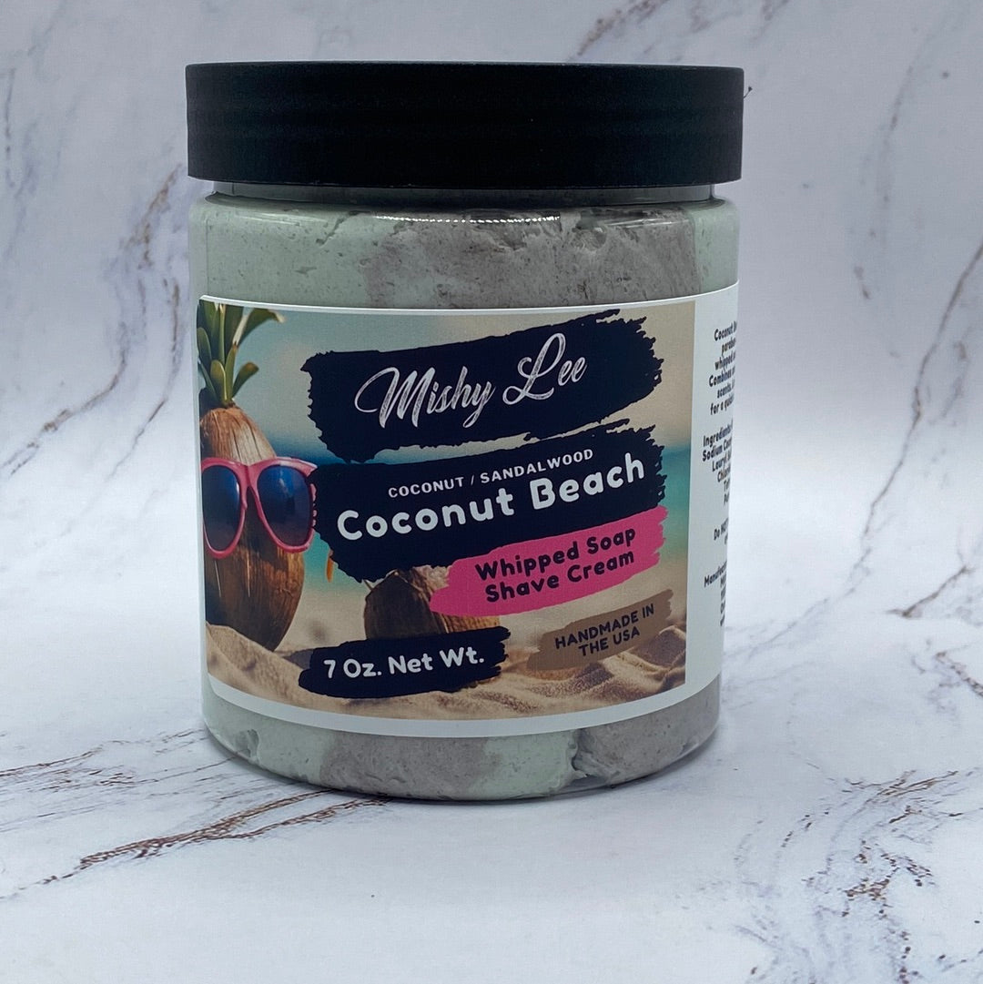 Coconut Beach Whipped Soap and Shave - 7 Oz.