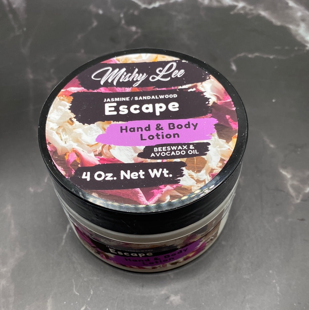 Escape 4 Oz - Mishy Lee Beeswax and Avocado Hand & Body Lotion