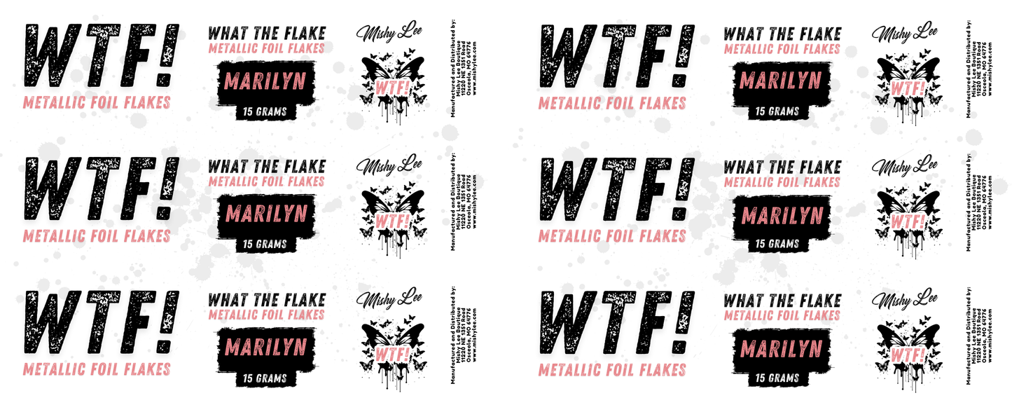 WTF Metallic Foil Flakes - Marilyn