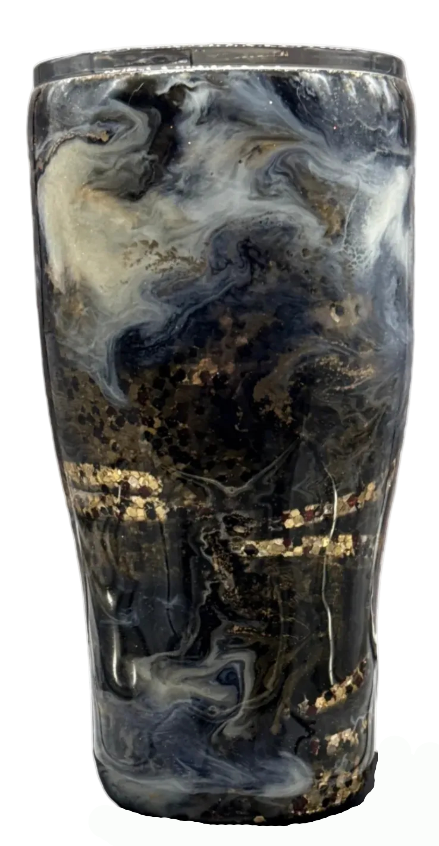 Custom Painted Abstract Leopard Modern Curve Tumbler - 30 Oz