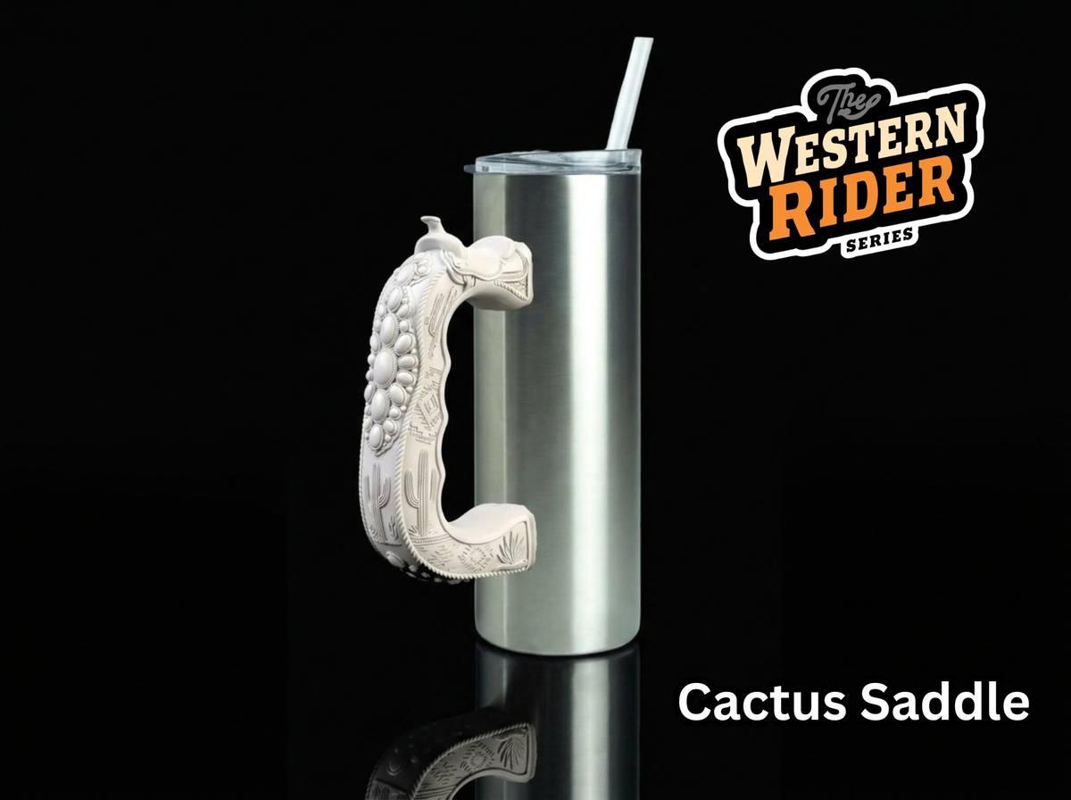 3D Printed Tumbler Handles - Multiple Designs - Western Rider Series