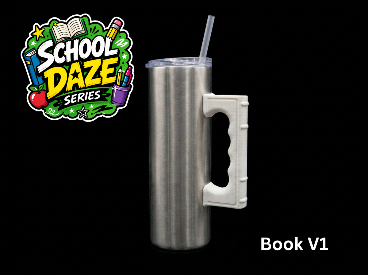 3D Printed Tumbler Handles - Multiple Designs - School Daze Series