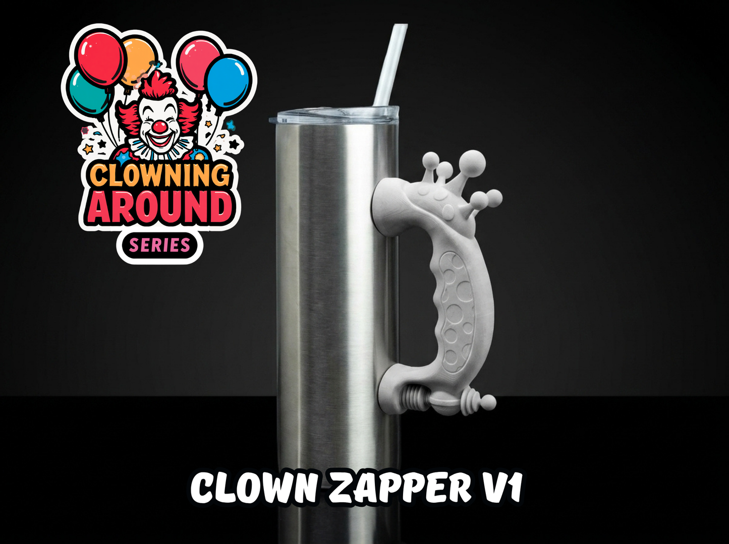 Clown Zapper V1 Tumbler Handle 3D Printing STL – Digital Download