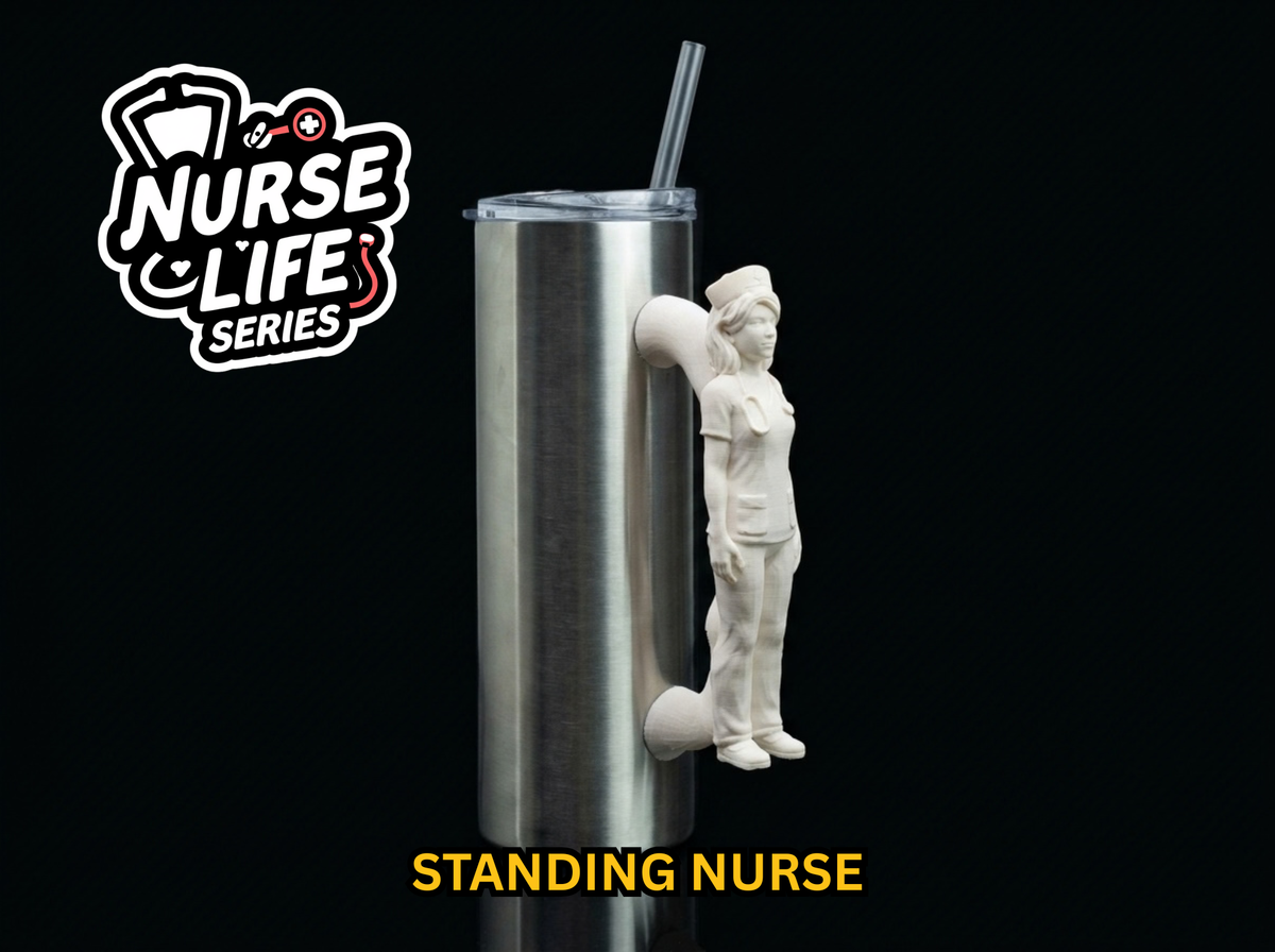 3D Printed Tumbler Handles - Multiple Designs - Nurse Life Series