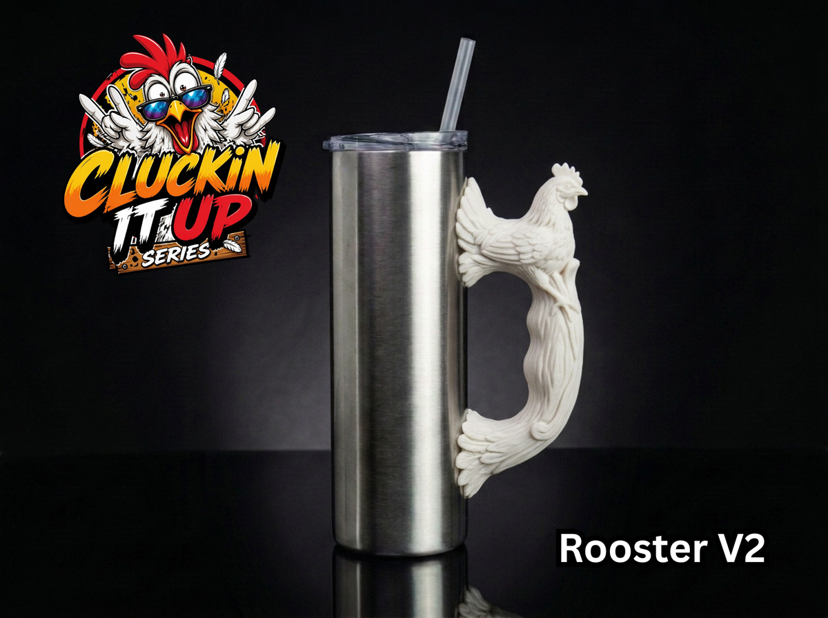 Rooster V2 Tumbler Handle 3D Printing STL – Digital Download