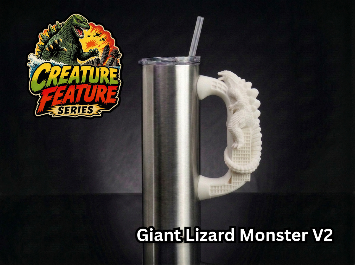 Giant Lizard Monster V2 Tumbler Handle 3D Printing STL – Digital Download