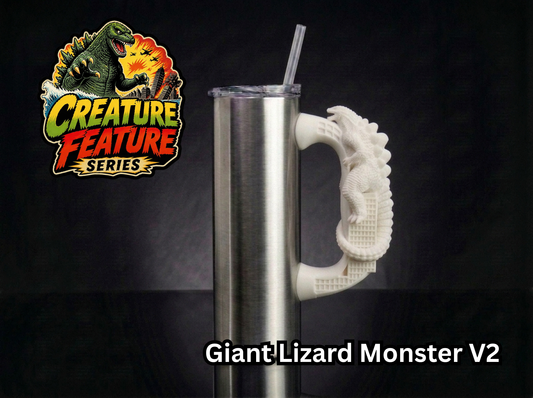 Giant Lizard Monster V2 Tumbler Handle 3D Printing STL – Digital Download