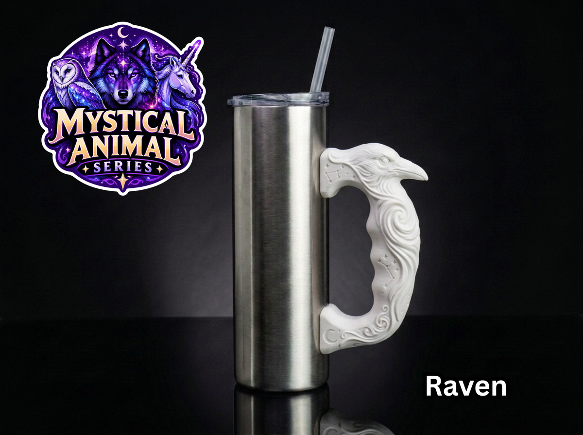 3D Printed Tumbler Handles - Multiple Designs - Mystical Animal Series
