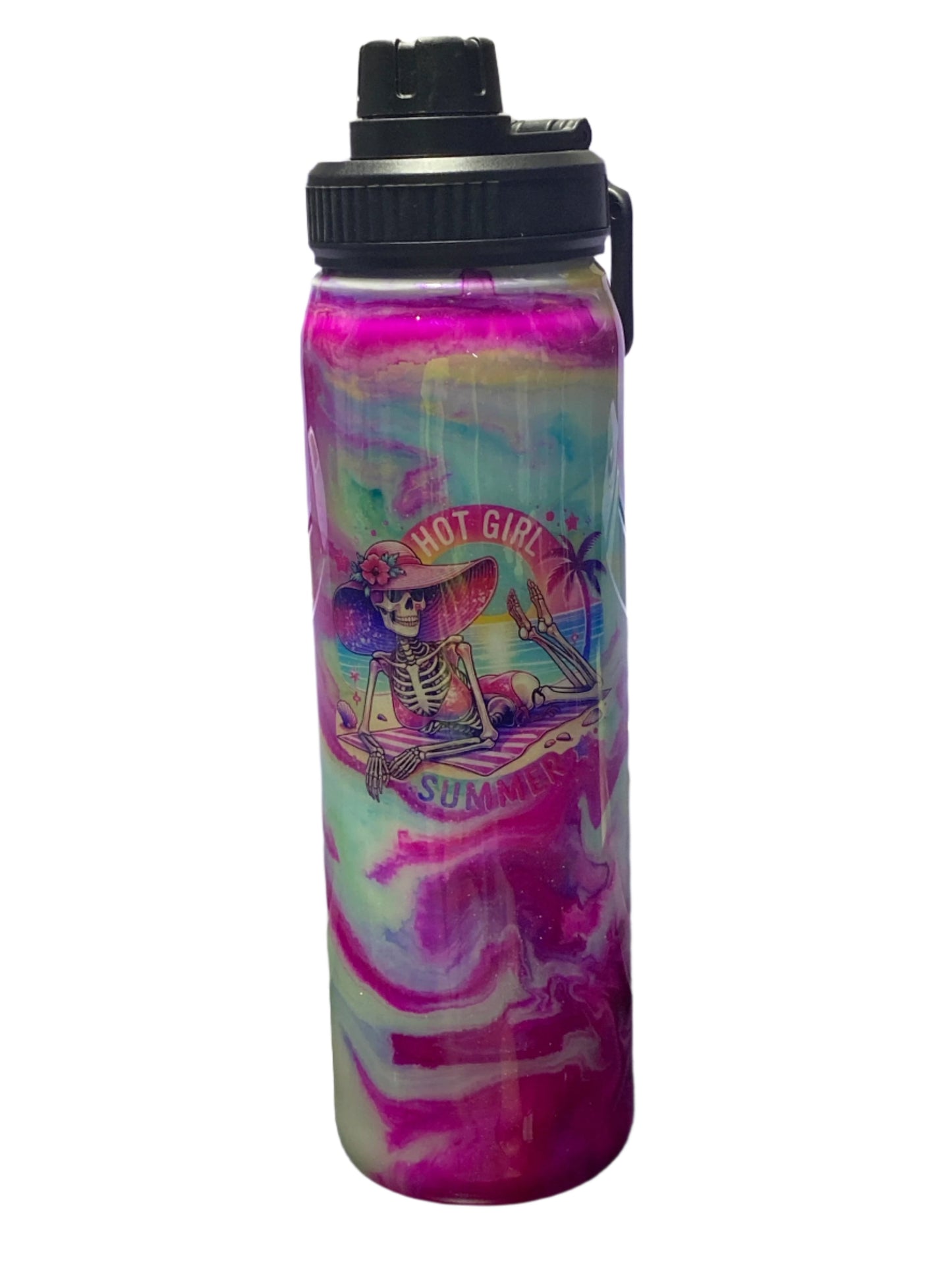 Hand Painted Hot Girl Summer Hydro Duo Water Bottle - 25 Oz