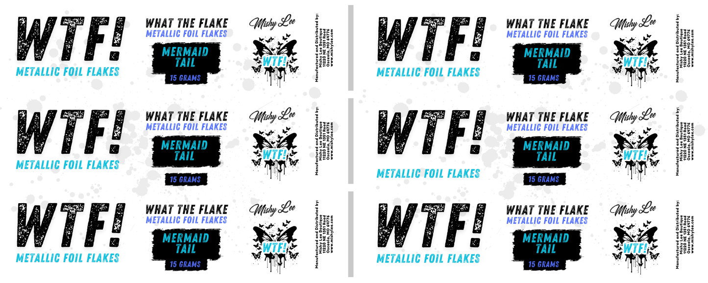 WTF Metallic Foil Flakes - Mermaid Tail