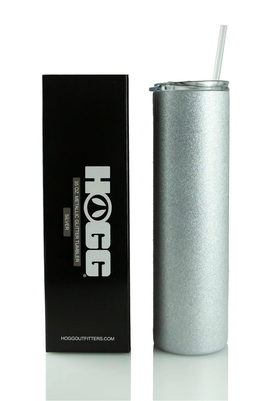 LIVE SHOW Custom Painted Stainless Glitter Coated Skinny Tumbler w/Sliding Lid and Straw- 35 Oz
