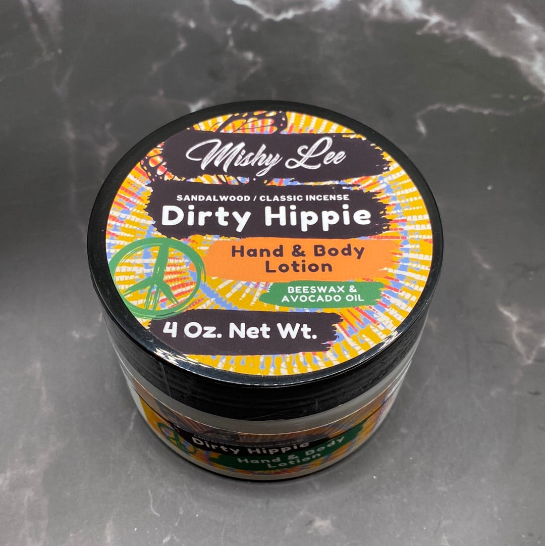 Dirty Hippie 4 Oz - Mishy Lee Beeswax and Avocado Hand & Body Lotion