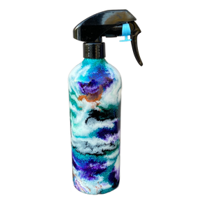 Custom Painted Color Swirl Stainless Spray Bottle w/Sprayer - 16 Oz