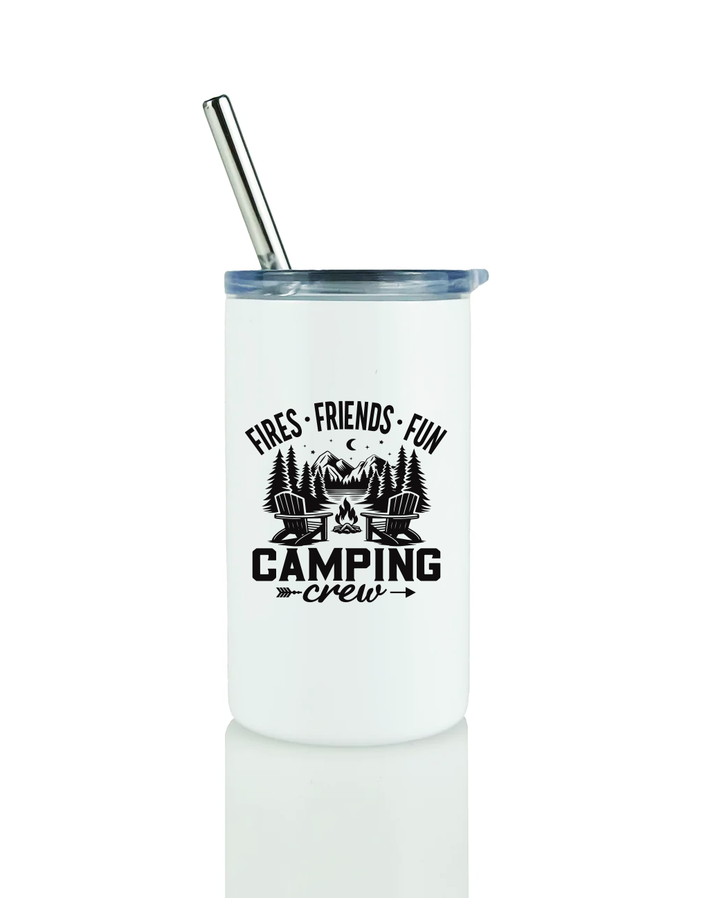 Camping Crew Skinny Tumbler Mini Shot Glass Tumbler - 3 Oz