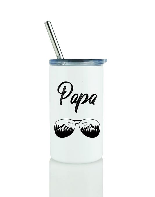 Papa Glasses Skinny Tumbler Mini Shot Glass Tumbler - 3 Oz