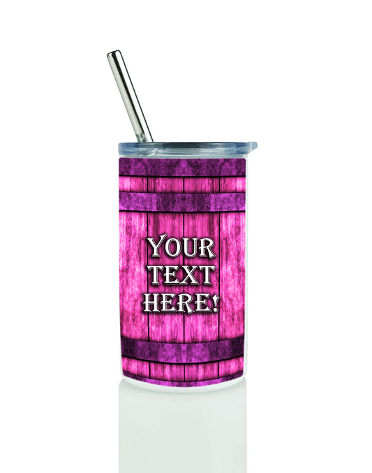 Whiskey Pink Barrel Skinny Tumbler Mini Shot Glass Tumbler - 3 Oz