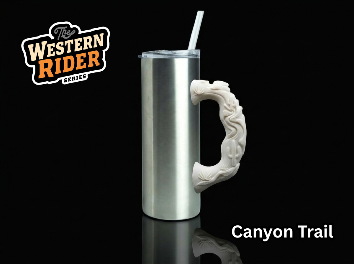 3D Printed Tumbler Handles - Multiple Designs - Western Rider Series