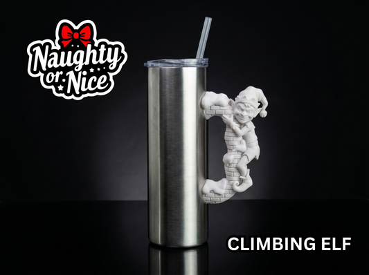 3D Printed Tumbler Handles - Multiple Designs - Naughty Or Nice Christmas Series