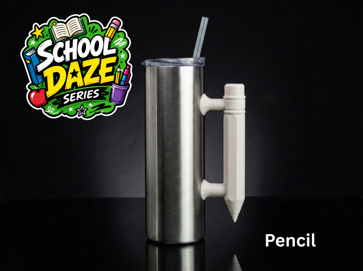 3D Printed Tumbler Handles - Multiple Designs - School Daze Series
