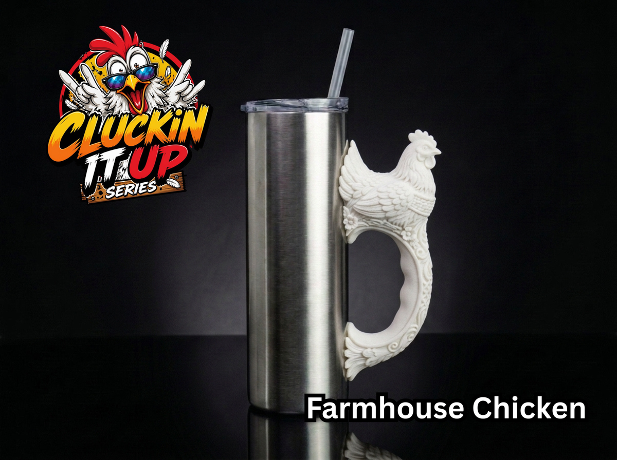 Farmhouse Chicken Tumbler Handle 3D Printing STL – Digital Download