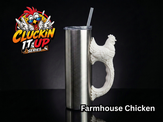 Farmhouse Chicken Tumbler Handle 3D Printing STL – Digital Download