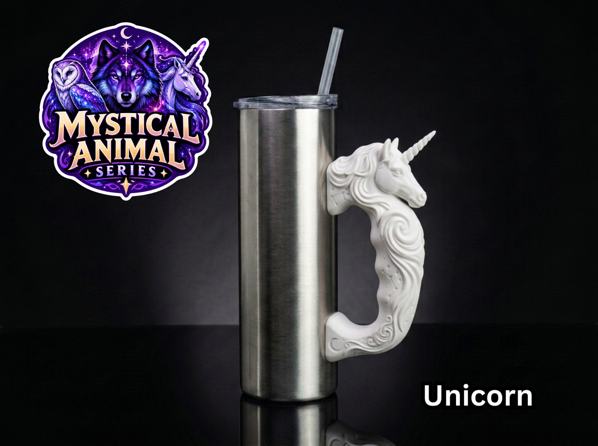 3D Printed Tumbler Handles - Multiple Designs - Mystical Animal Series