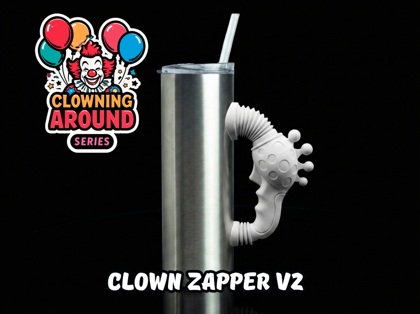 Clown Zapper V2 Tumbler Handle 3D Printing STL – Digital Download