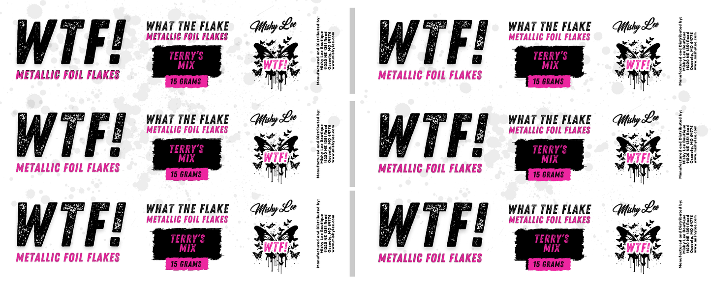WTF Metallic Foil Flakes - Terry's Mix