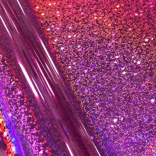 Metallic Textile Foil - Pink Glitter