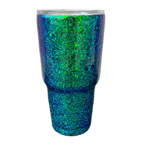 Custom Painted Mermaid Glitter Stainless Classic Curve Tumbler - 30 Oz