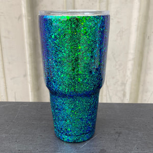 Custom Painted Mermaid Glitter Stainless Classic Curve Tumbler - 30 Oz