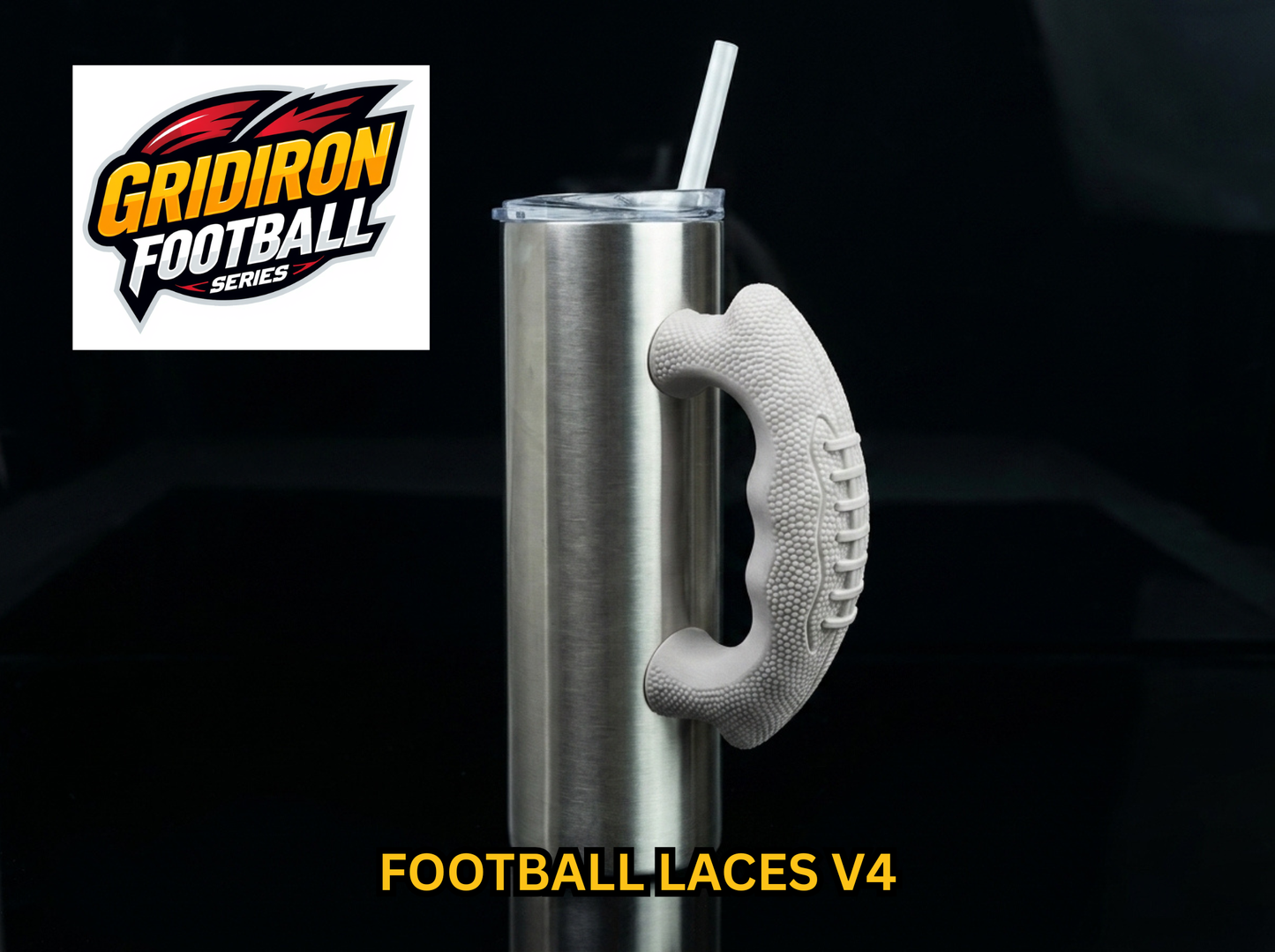 Football Laces V4 Tumbler Handle 3D Printing STL – Digital Download