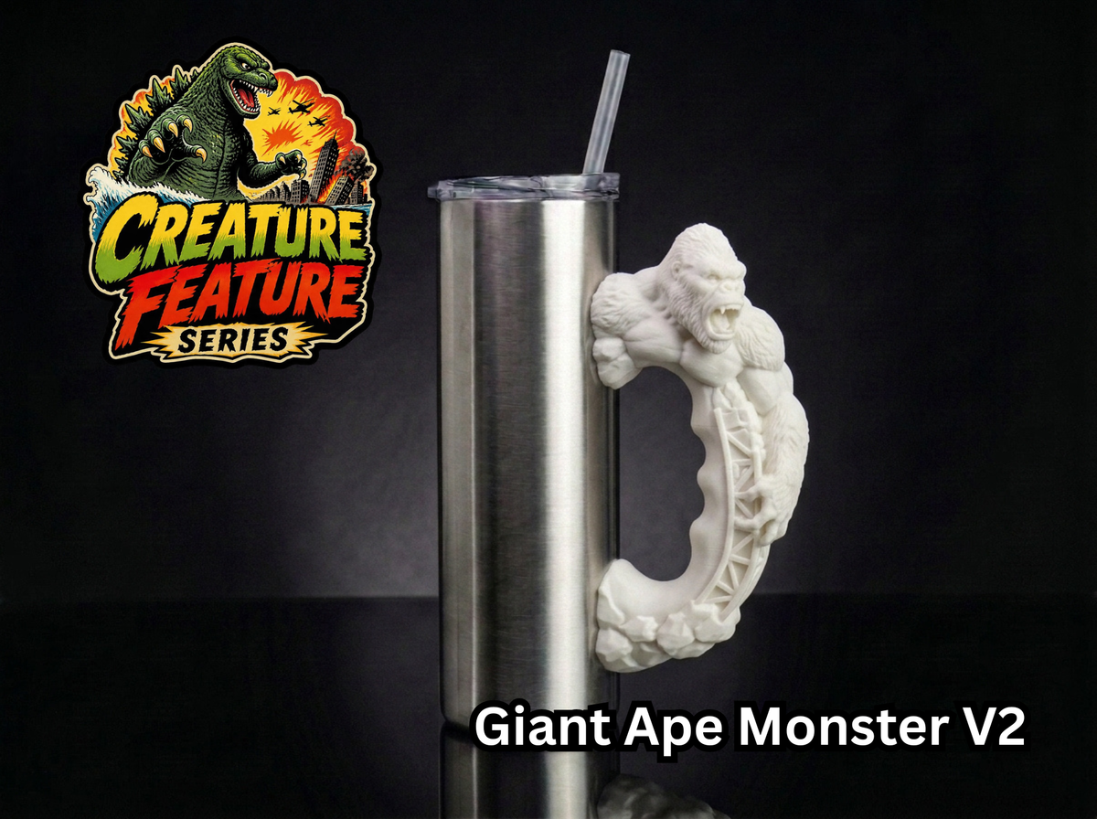 3D Printed Tumbler Handles - Multiple Designs - Creature Feature Series