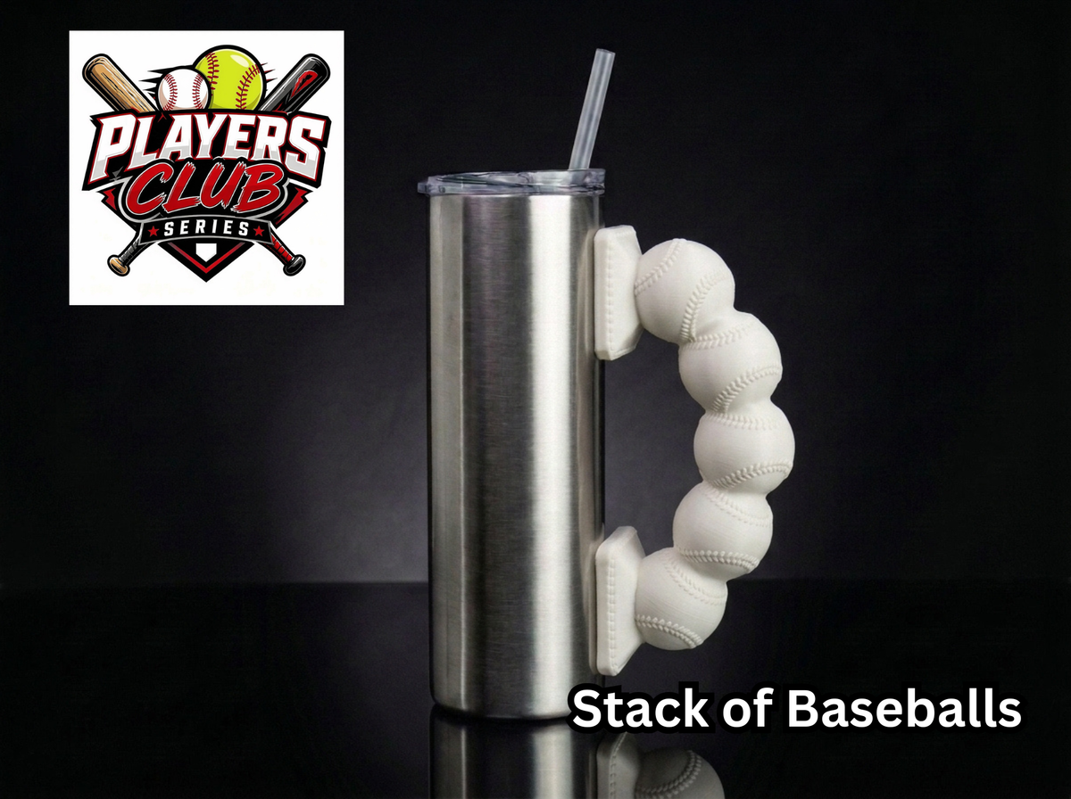 3D Printed Tumbler Handles - Multiple Designs - Players Club Baseball-Softball Series