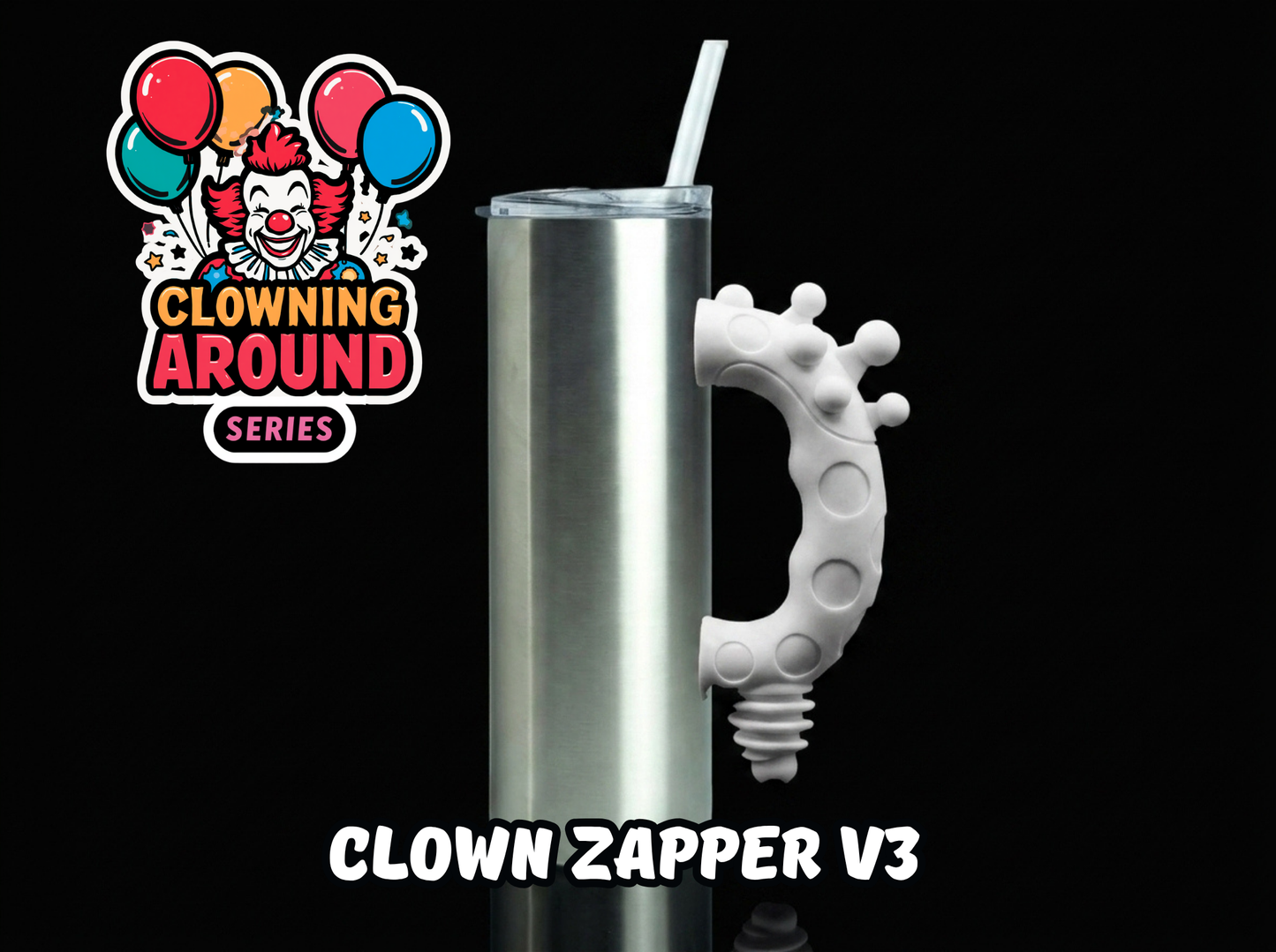 3D Printed Tumbler Handles - Multiple Designs - Clowning Around Series