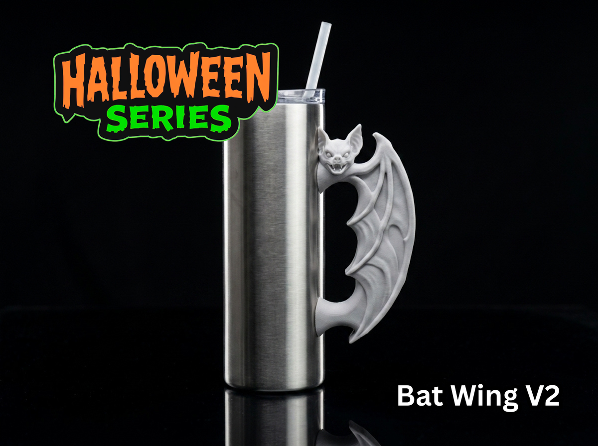 Bat Wing V2 Tumbler Handle 3D Printing STL – Digital Download