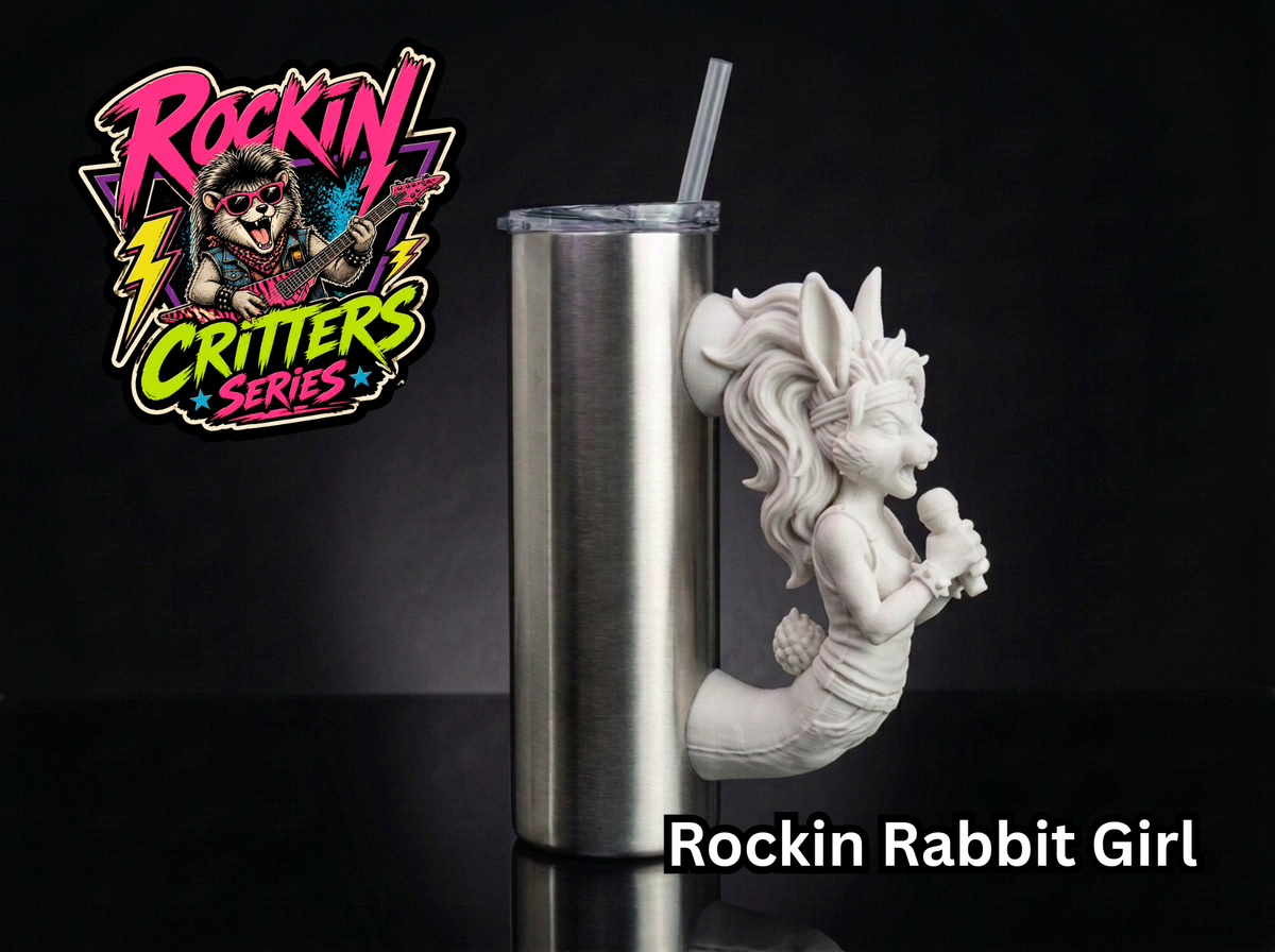 3D Printed Tumbler Handles - Multiple Designs - Rockin Critters Series