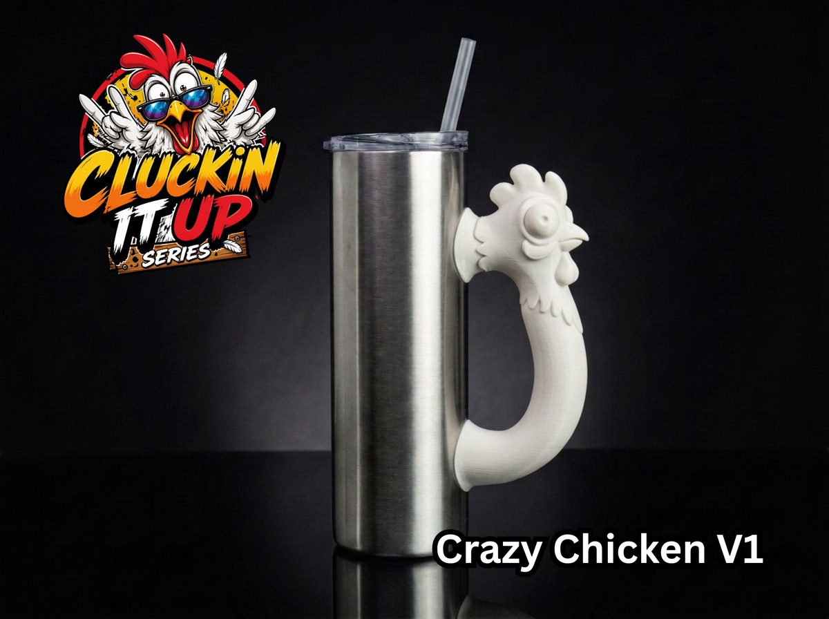Crazy Chicken V1 Tumbler Handle 3D Printing STL – Digital Download