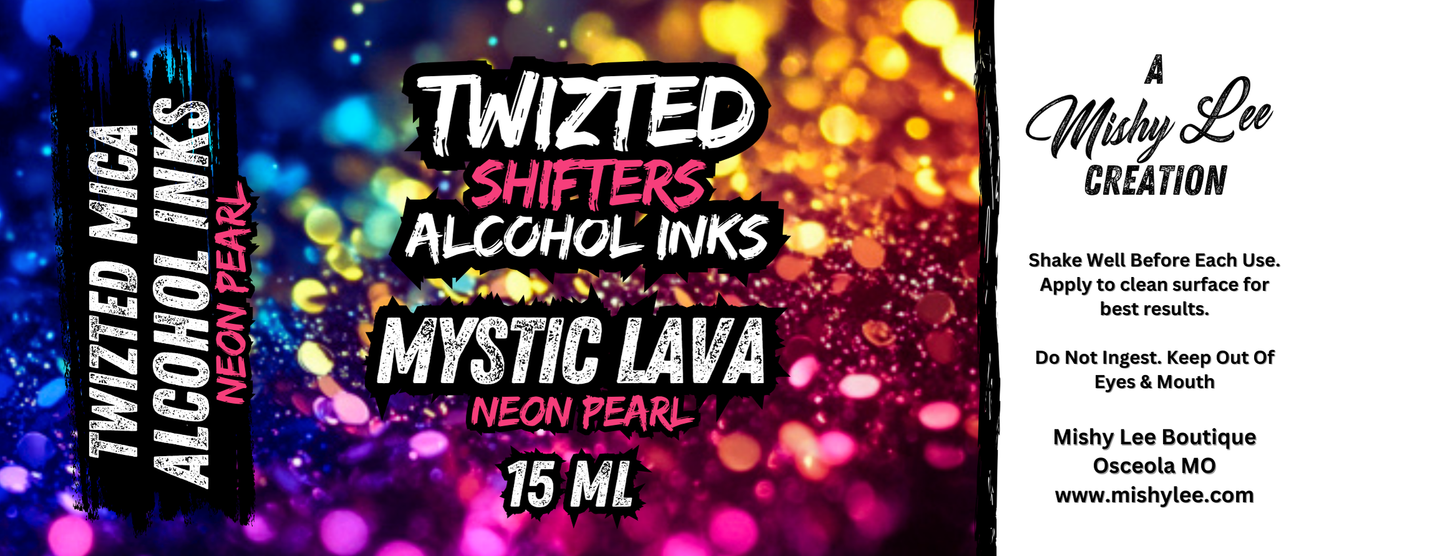 Mishy Lee Alcohol Inks - Twizted Shifters Neon Mica Inks - 15mL