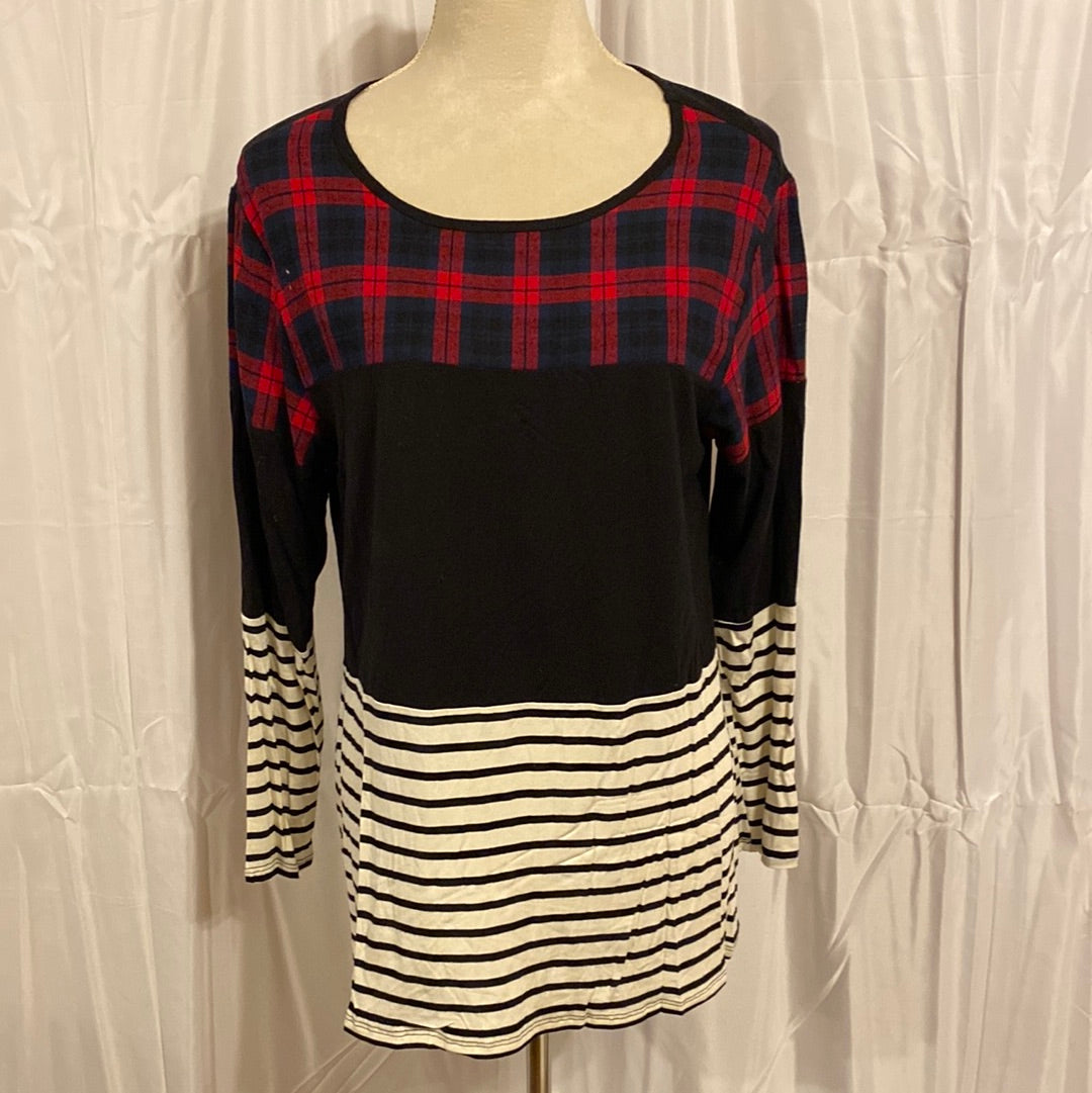 LONG SLEEVE STRIPE TUNIC TOP