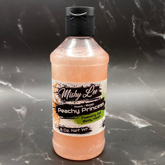 Peachy Princess 8 Oz - Mishy Lee Foaming Body Wash Gel