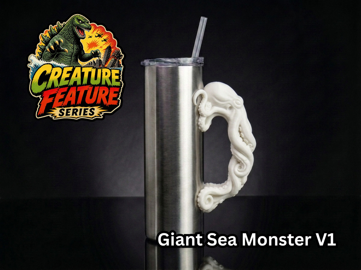 Giant Sea Monster V1 Tumbler Handle 3D Printing STL – Digital Download