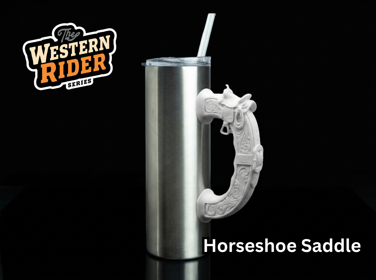 Horseshoe Saddle Tumbler Handle 3D Printing STL – Digital Download