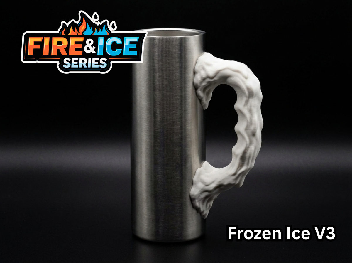 3D Printed Tumbler Handles - Multiple Designs - Fire and Ice Series
