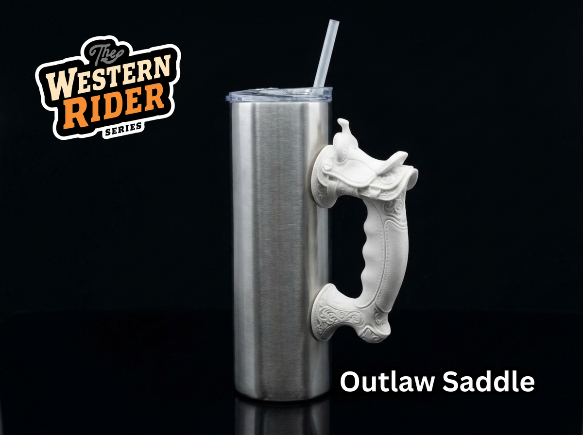 Outlaw Saddle Tumbler Handle 3D Printing STL – Digital Download