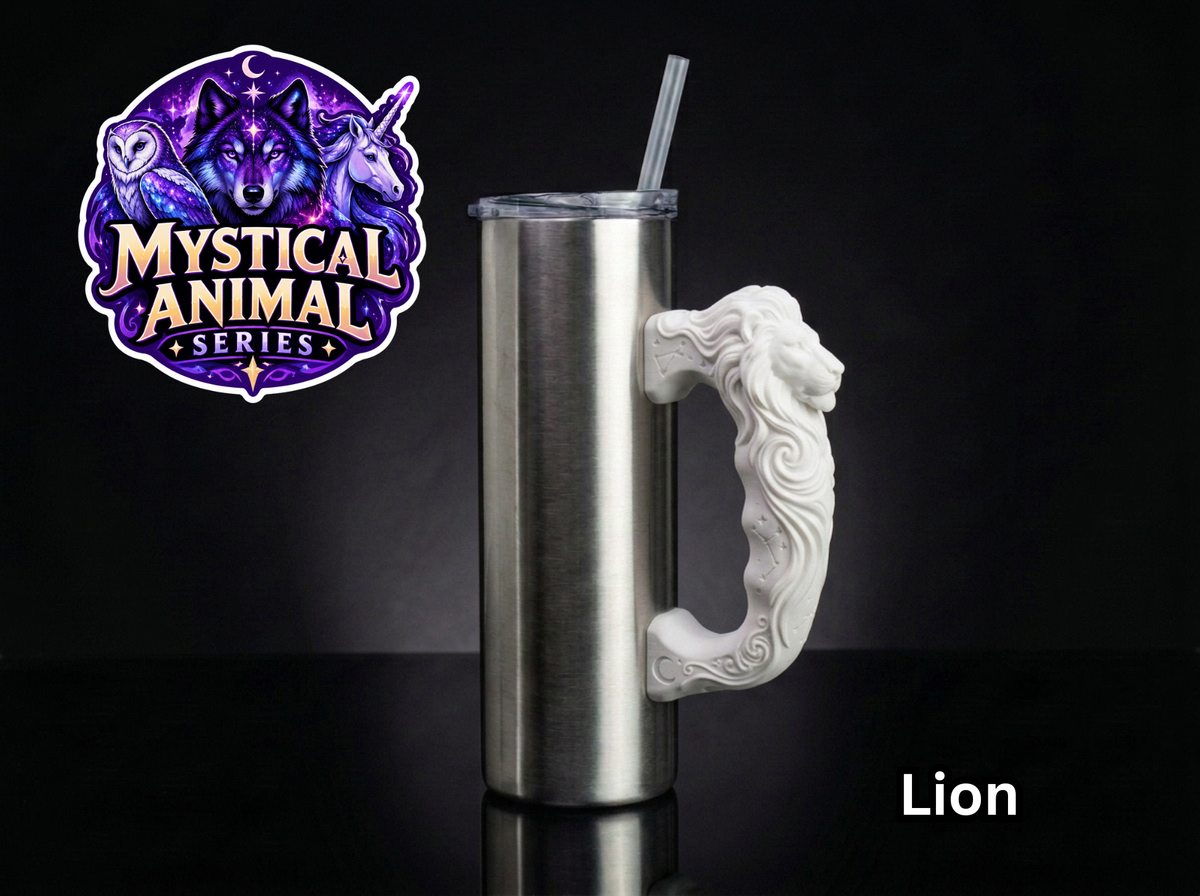 3D Printed Tumbler Handles - Multiple Designs - Mystical Animal Series