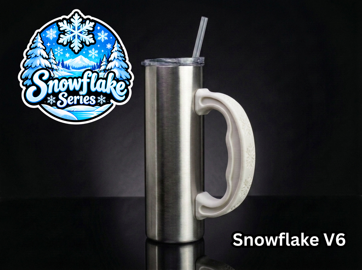 3D Printed Tumbler Handles - Multiple Designs - Snowflake Series