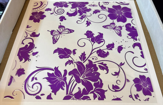Purple Butterfly Floral - #8